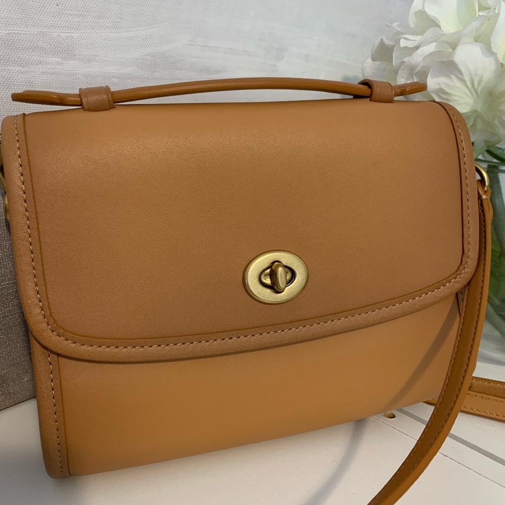 New Coach Kip Turnlock crossbody bag - tan